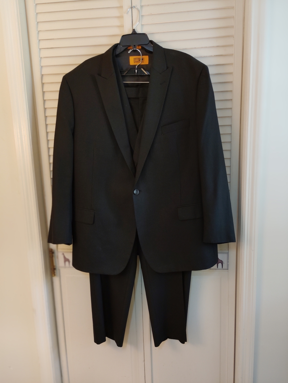 Steven Land Men's Black 3pc Suit